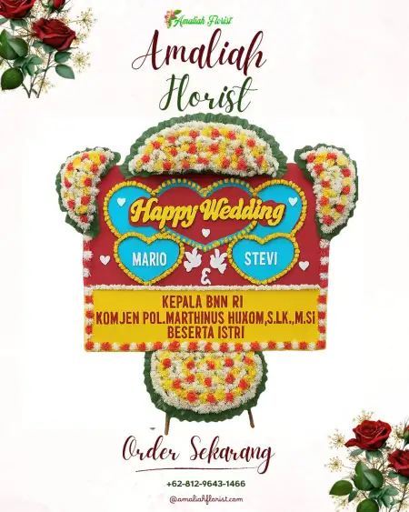 Papan Bunga Pernikahan Mandioli Utara